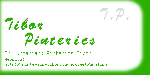 tibor pinterics business card